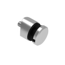 Punktkinnitus klaasile D 30mm; ümarale 42,4mm torule; puks h15mm, klaasile 6-12,76mm, keere M8*40mm, AISI 304, Satiin