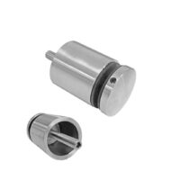 Punktkinnitus klaasile D 50mm; siledale pinnale; puks 42mm, klaasile 8-17,52mm, keere M10*90mm, AISI 304, Satiin