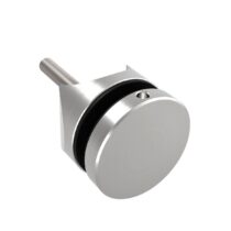 Punktkinnitus klaasile D 60mm; ümarale 42,4 torule; puks 10mm, klaasile 8-17,52mm, keere M10*100mm, AISI 304, Satiin