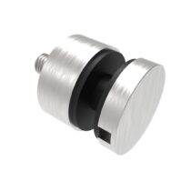 Punktkinnitus klaasile D 30mm; siledale pinnale; puks 15mm, klaasile 6-12,76mm, keere M8*40mm, AISI 316, Satiin