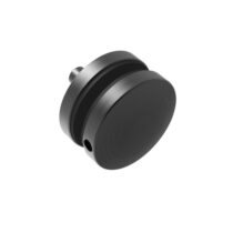 Punktkinnitus klaasile D 50mm; siledale pinnale; puks 10mm, klaasile 8-17,52mm, keere M10*45mm, AISI 304, värv must