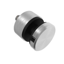 Punktkinnitus klaasile D 30mm; siledale pinnale; puks 15mm, klaasile 6-12,76mm, keere M8*40mm, AISI 304, ZAMAK