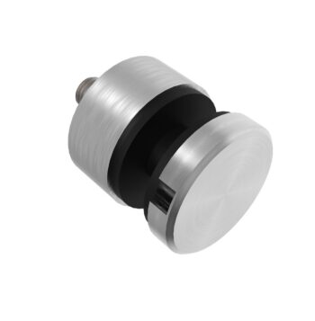 Punktkinnitus klaasile D 30mm; siledale pinnale; puks 15mm, klaasile 6-12,76mm, keere M8*40mm, AISI 304, ZAMAK