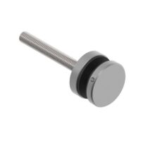 Punktkinnitus klaasile D 40mm; siledale pinnale; puks h10mm, klaasile 8-17,52mm, keere M10*100mm, AISI 304, Satiin