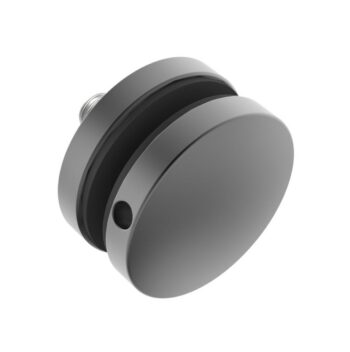 Punktkinnitus klaasile D 50mm; siledale pinnale; puks 10mm, klaasile 8-17,52mm, keere M10*45mm, AISI 304, tumehall, RAL7016