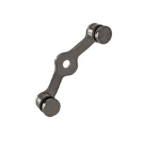 Fikseeritud spider-kinnitus – 2xD30 mm, 180°, AISI 304, satiinviimistlus