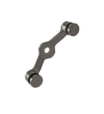 Fikseeritud spider-kinnitus – 2xD30 mm, 180°, AISI 304, satiinviimistlus