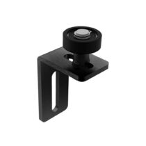 Ülemine liugvärava rullik, must (9005), LAAGRIGA diam. 34mm;  nurkhoidjaga; plastik kate (must)