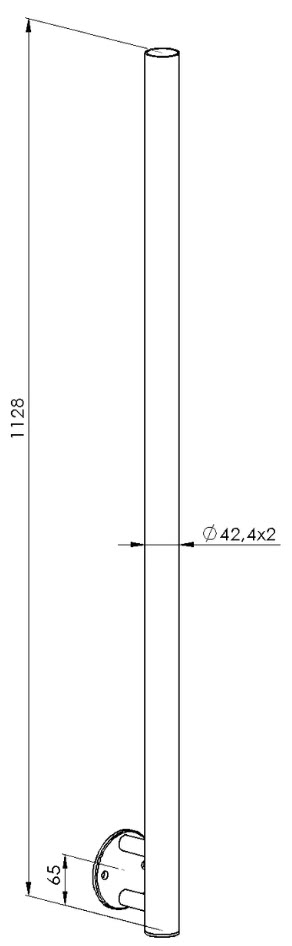 Küljekinnitusega piirdepost detailvaades
