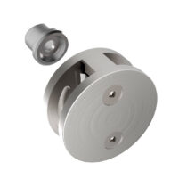 Klaasikinnitus posti ette, ümar, Model 41, klaasile 8-12,76mm, kahe poolne, torule 42,4mm, AISI 304, Satiin