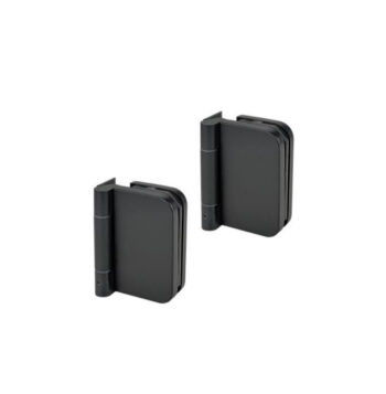 Alumiiniumist klaasukse hing – must (RAL 9005), alumiinium, klaasile 8–10 mm (paaris)