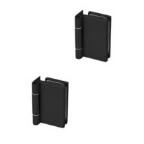 Alumiiniumist klaasukse hing – must (RAL 9005), alumiinium, klaasile 6–10 mm (paaris)