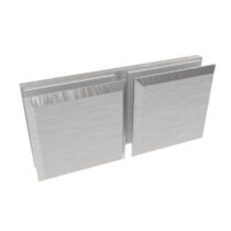 Klaasikinnitus klaas–klaas, 45x45 mm, Zamak, satiin, klaasile 8–10 mm