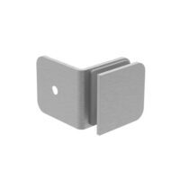 Klaaspaneeli kinnitus sein–klaas 45x45 mm, AISI 304, satiinviimistlus, klaasile 8–10 mm