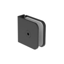 Klaasikinnitus sein–klaas, 45x45 mm, AISI 304, must, klaasile 8–10 mm