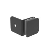 Klaasikinnitus sein–klaas, 90°, 45x45 mm, messing, must, klaasile 8–10 mm