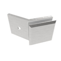 Klaasikinnitus sein–klaas, 135°, 45x45 mm, Zamak, satiin, klaasile 8–10 mm