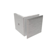 Klaasikinnitus sein–klaas, 90°, 45x45 mm, Zamak, satiin, klaasile 8–10 mm