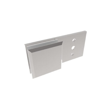Klaasikinnitus sein–klaas, 45x45 mm, Zamak, poleeritud, klaasile 8–10 mm