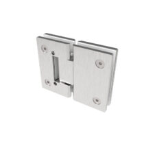 Klaasukse hing MS Flex, klaas–klaas, automaatselt sulguv ±25°, algasendi reguleerimine ±20°, messing, viimistlus satiin