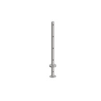 Roostevaba post 42,4mm, H884mm, 12mm avad - 5tk, kork M8 keermega, AISI304, Satiin