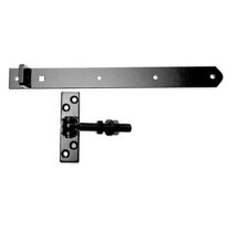 Latthing reguleeritava hingega M16, latt 400*40/5mm, plaat 130*35/5mm, tsink+must värv