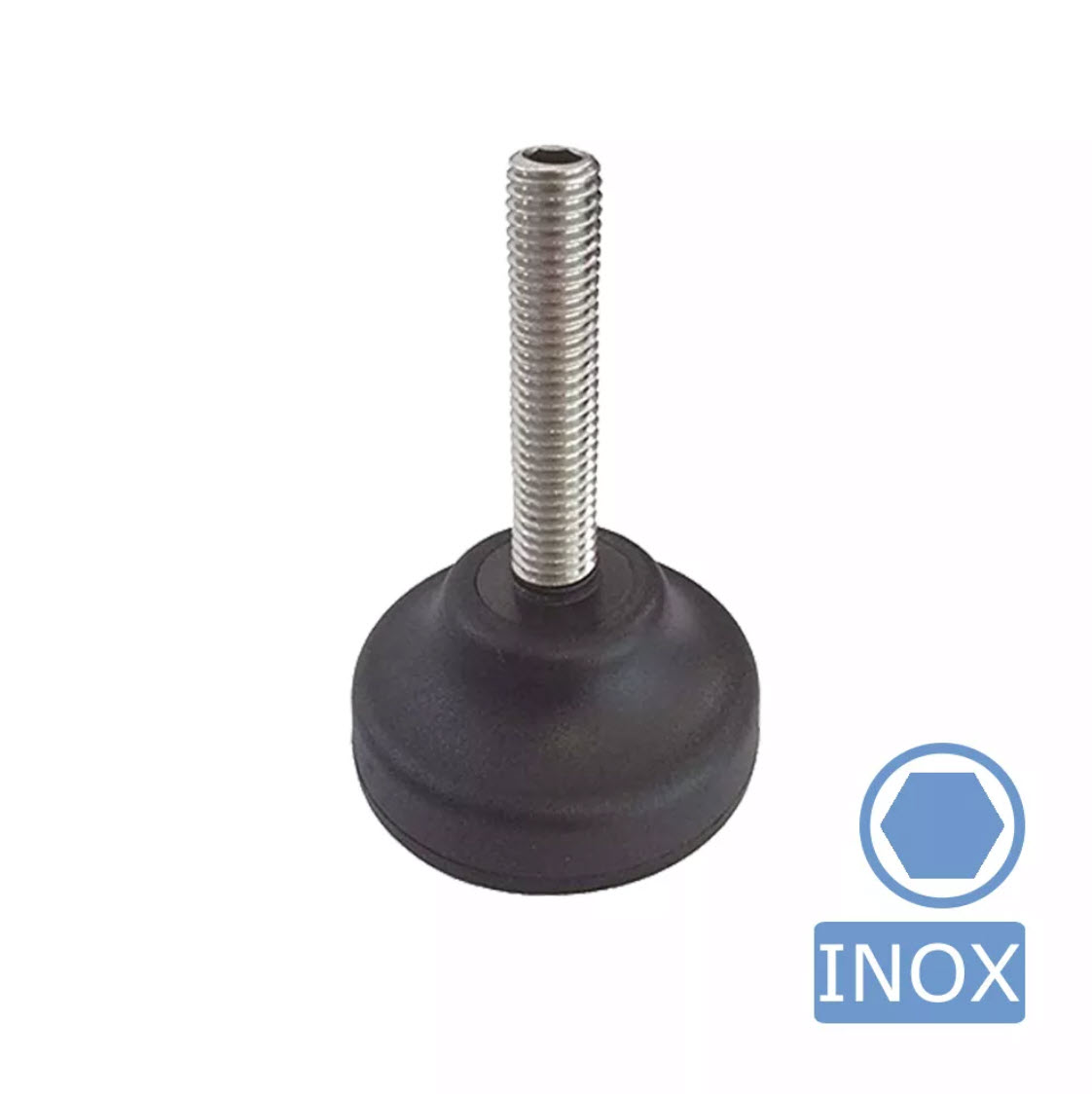 Reguleerimisjalg – roostevaba, fikseeritud plasttallaga, kuuskantpesaga - Image 2