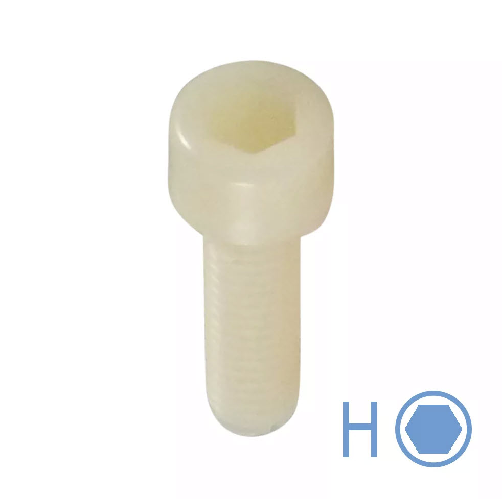 HEX-võtmega plastikpolt M3 - M12mm, DIN912 - Image 2
