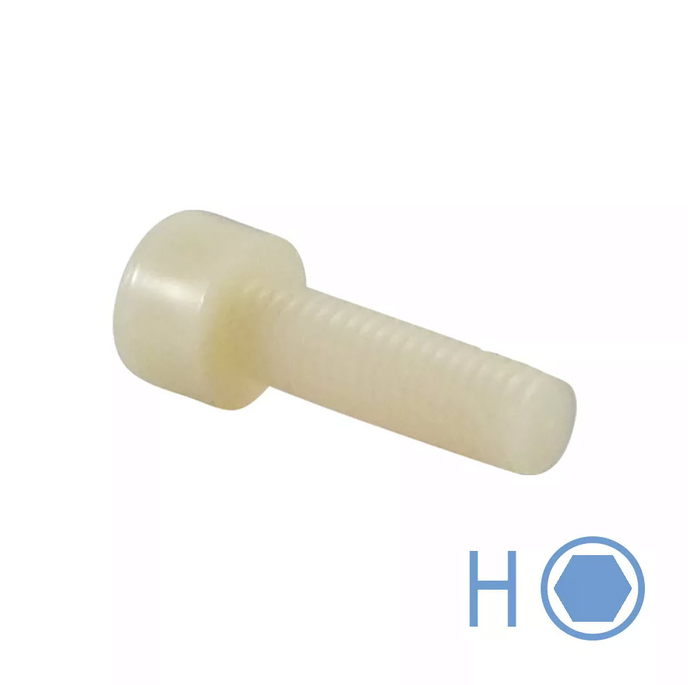 HEX-võtmega plastikpolt M3 - M12mm, DIN912 - Image 3
