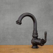 Tööpinnale paigaldatav segisti FLOWER 2 musta satäänviimistlusega