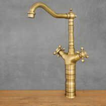 YORK kõrge segisti – antiikmessing, tööpinnale paigaldatav