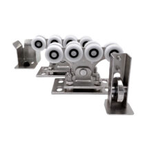 Liugvärava rullikute komplekt ECO, siinile 68*68mm, plastikrullikud, püüdja, otsasuport