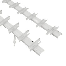 Reguleeritav terasest ribiseina süsteem 1070 mm valge RAL9003