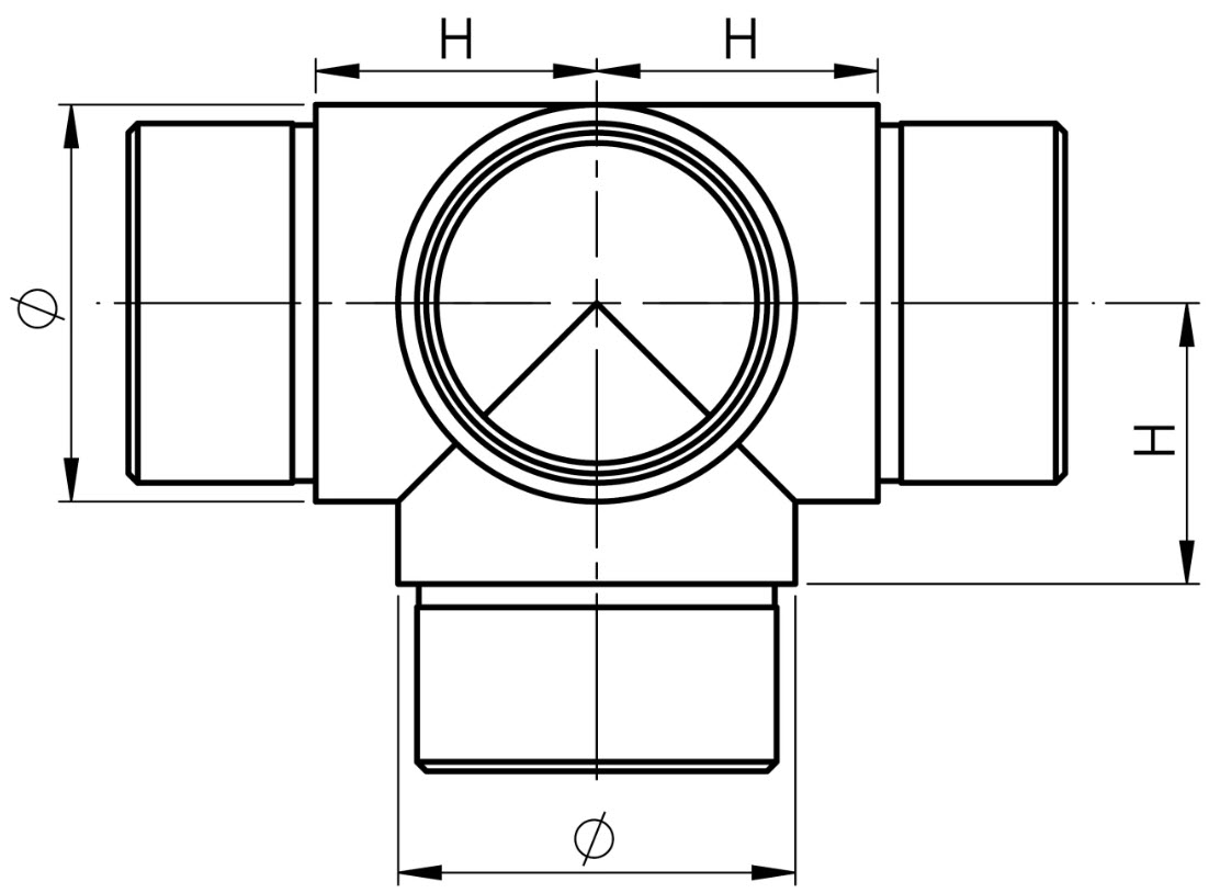 ühendus nelik 42.4 mm liimitav