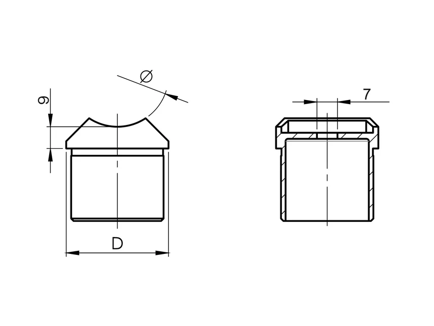 Käsipuu kandur käsipuule Ø42,4 mm
