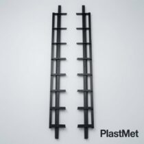 Pööratav must ribiseina süsteem roostevabast terasest