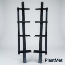 Pööratav must ribiseina süsteem roostevabast terasest